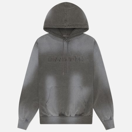 Мужская толстовка thisisneverthat Overdyed Embroidery Hoodie Regular, цвет серый