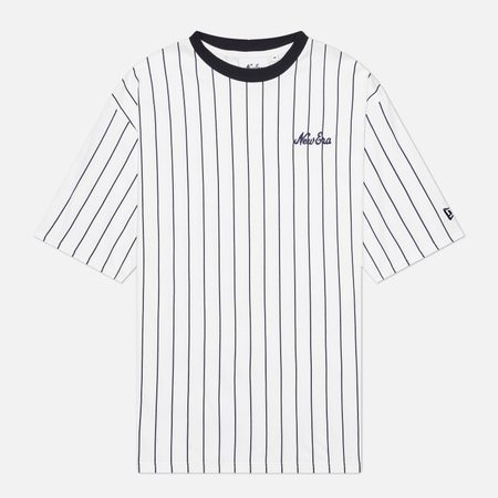 Мужская футболка New Era Pinstripe, цвет белый