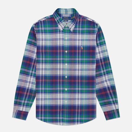 Мужская рубашка Polo Ralph Lauren Custom Fit Classic Oxford, цвет синий