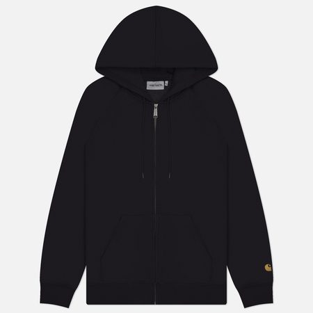 Мужская толстовка Carhartt WIP Full Zip Hooded Chase, цвет чёрный