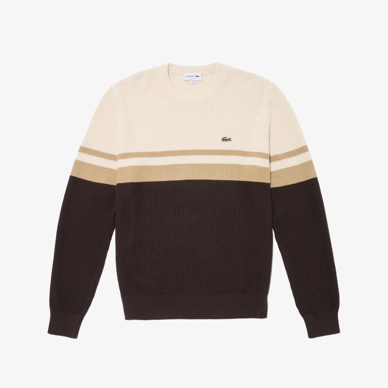 Мужской свитер Lacoste в полоску классического кроя 4