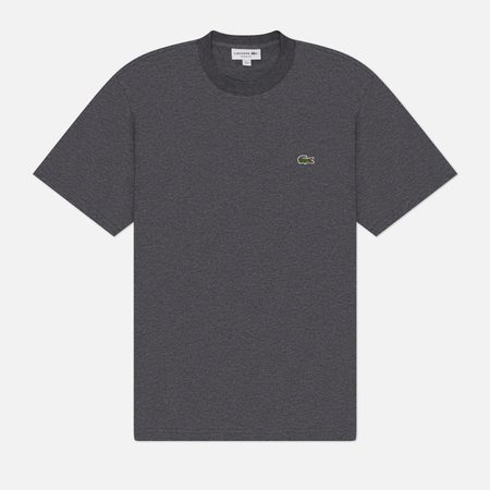 Мужская футболка Lacoste Classic Fit Embroidered Crocodile, цвет серый