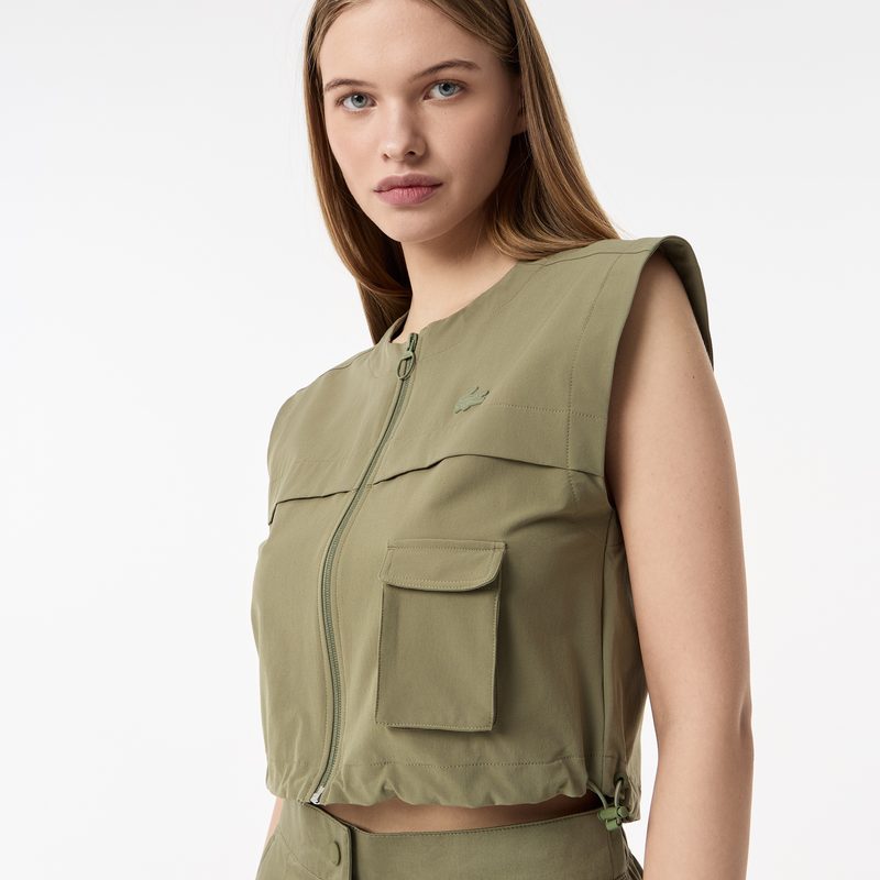 Женская короткая рубашка Lacoste без рукавов 3