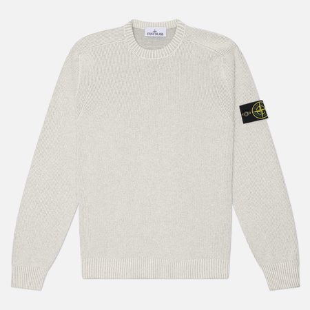 Мужской свитер Stone Island Plated Rib Cotton Boucle, цвет серый