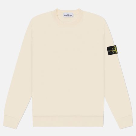 Мужская толстовка Stone Island Organic Cotton Fleece Midweight Crewneck, цвет бежевый