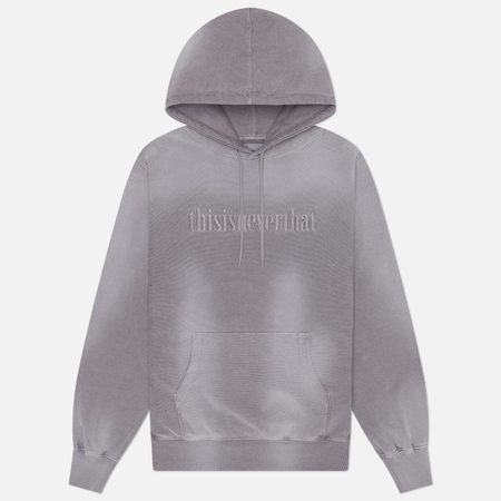 Мужская толстовка thisisneverthat Overdyed Embroidery Hoodie Regular, цвет фиолетовый
