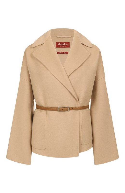Полупальто из шерсти и кашемира Max Mara Studio