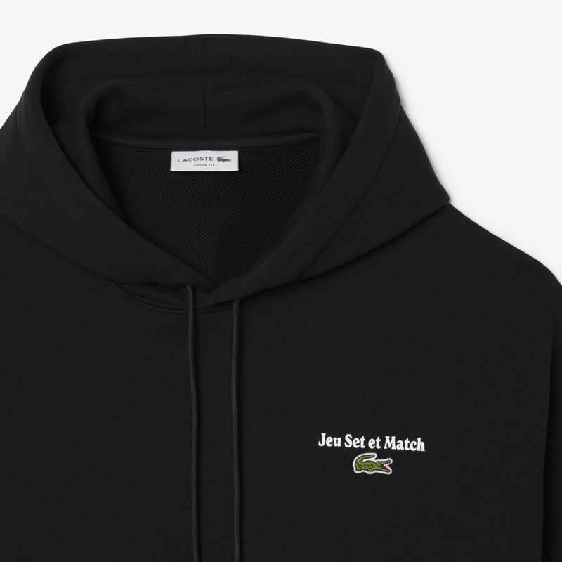 Мужская флисовая толстовка-худи Lacoste свободного кроя 5