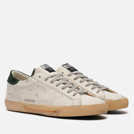 Мужские кроссовки Golden Goose Super-Star Perforated Star, цвет белый