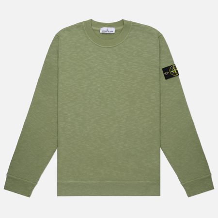 Мужская толстовка Stone Island Vanise Brushed Heavy Cotton Crew Neck, цвет зелёный