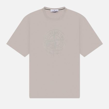 Мужская футболка Stone Island Reflective One Print, цвет серый