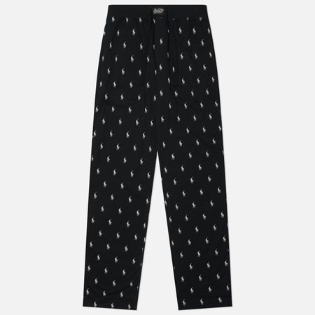 Мужские брюки Polo Ralph Lauren Signature Pony Jersey Pyjama, цвет чёрный