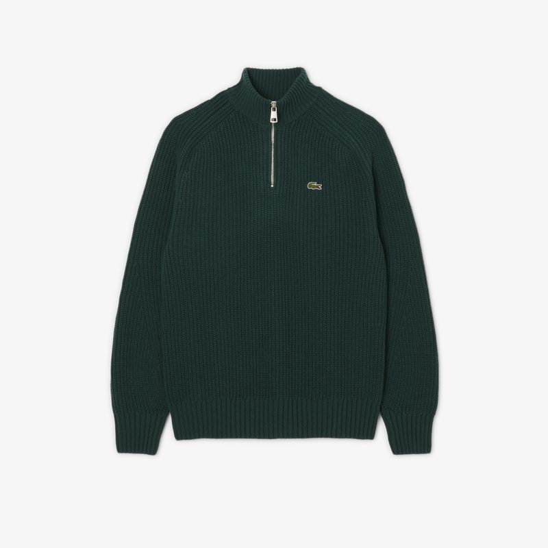 Мужской свитер Lacoste из овечьей шерсти на молнии 4