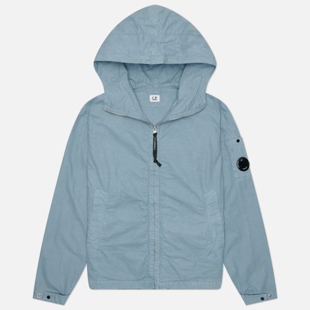 Мужская куртка ветровка C.P. Company Micro-Reps Hooded Lens, цвет голубой