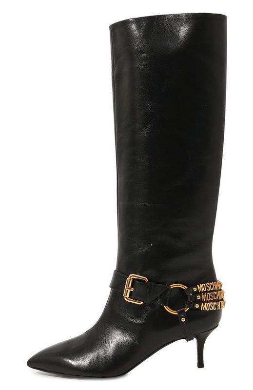 Кожаные сапоги Moschino 4