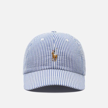 Кепка Polo Ralph Lauren Classic Sport Stretch Seersucker, цвет синий