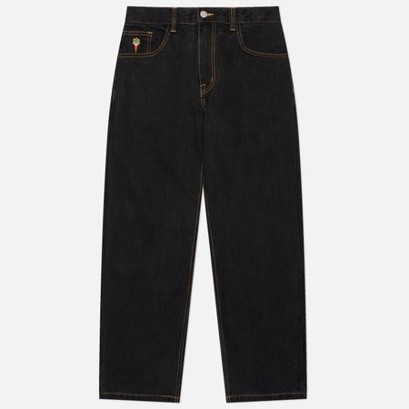 Мужские джинсы ICECREAM Cones & Bones Double Scoop Denim, цвет чёрный