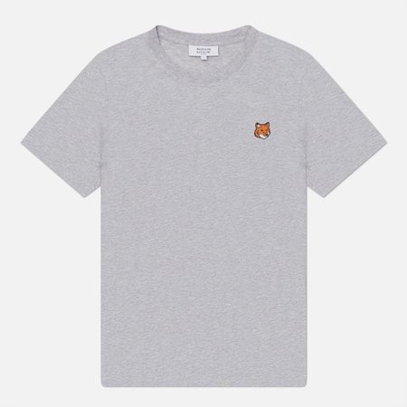 Мужская футболка Maison Kitsune Fox Head Regular, цвет серый