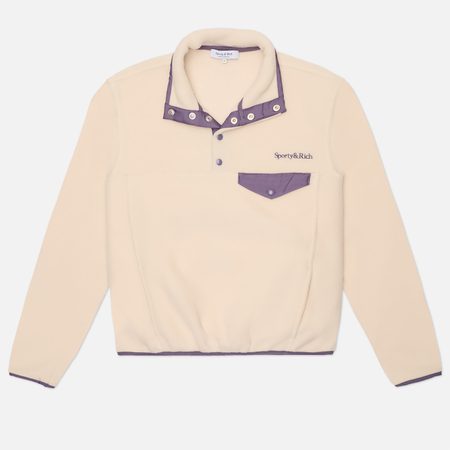 Женская толстовка Sporty & Rich Serif Logo Polar, цвет бежевый