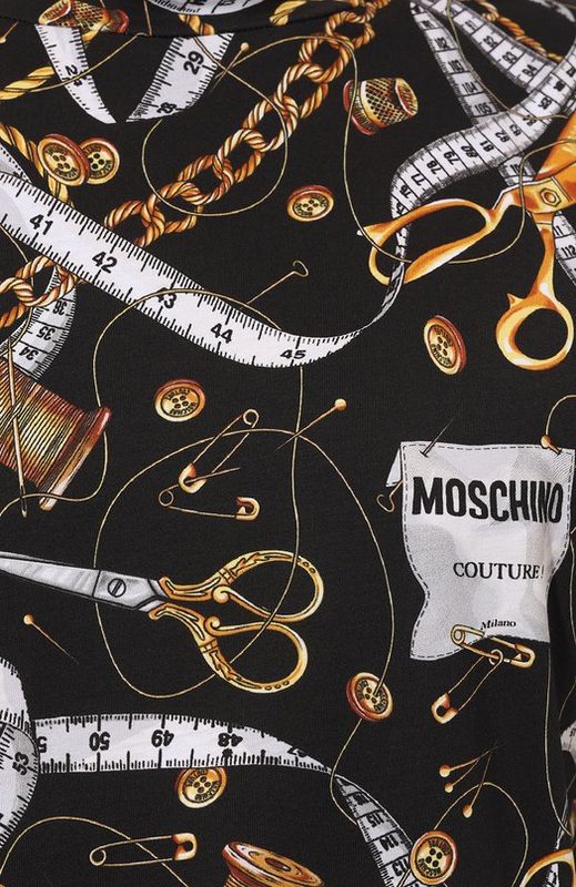 Хлопковая футболка Moschino 5