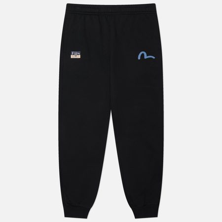 Мужские брюки Evisu Heritage Handbrush Daicock Printed, цвет чёрный