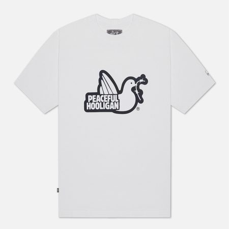 Мужская футболка Peaceful Hooligan Outline Dove, цвет белый