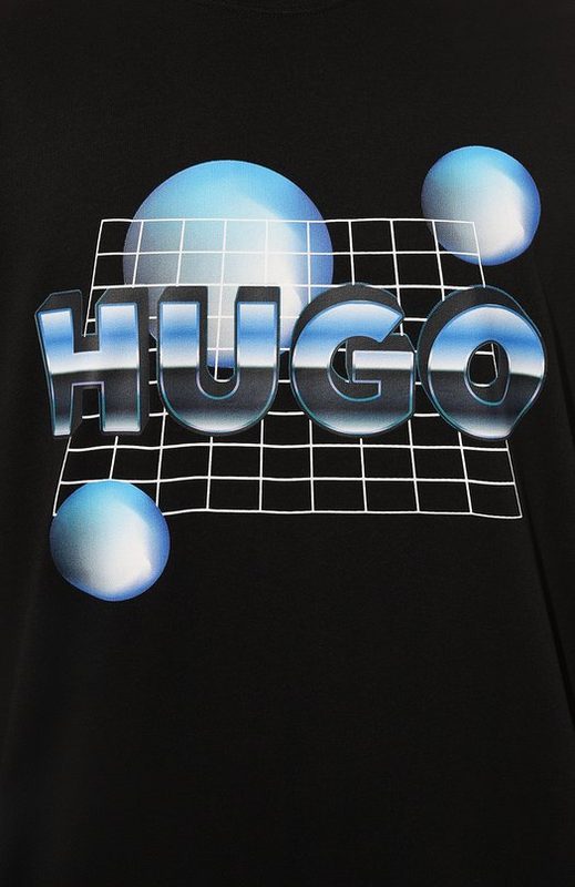 Хлопковый лонгслив HUGO Blue 5