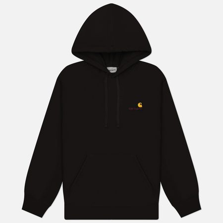 Мужская толстовка Carhartt WIP Hooded American Script, цвет чёрный