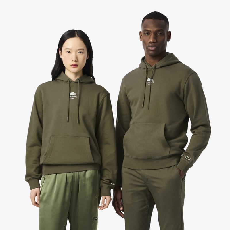 Хлопковая толстовка Lacoste унисекс с капюшоном