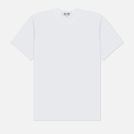 Мужская футболка Comme des Garcons Play Black Back Emblem, цвет белый
