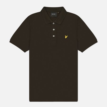 Мужское поло Lyle & Scott Plain Regular Fit, цвет оливковый