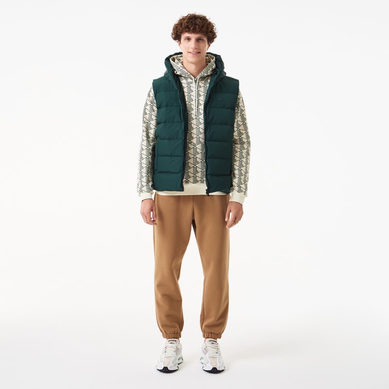 Мужской утеплённый стёганый жилет Lacoste с капюшоном 5