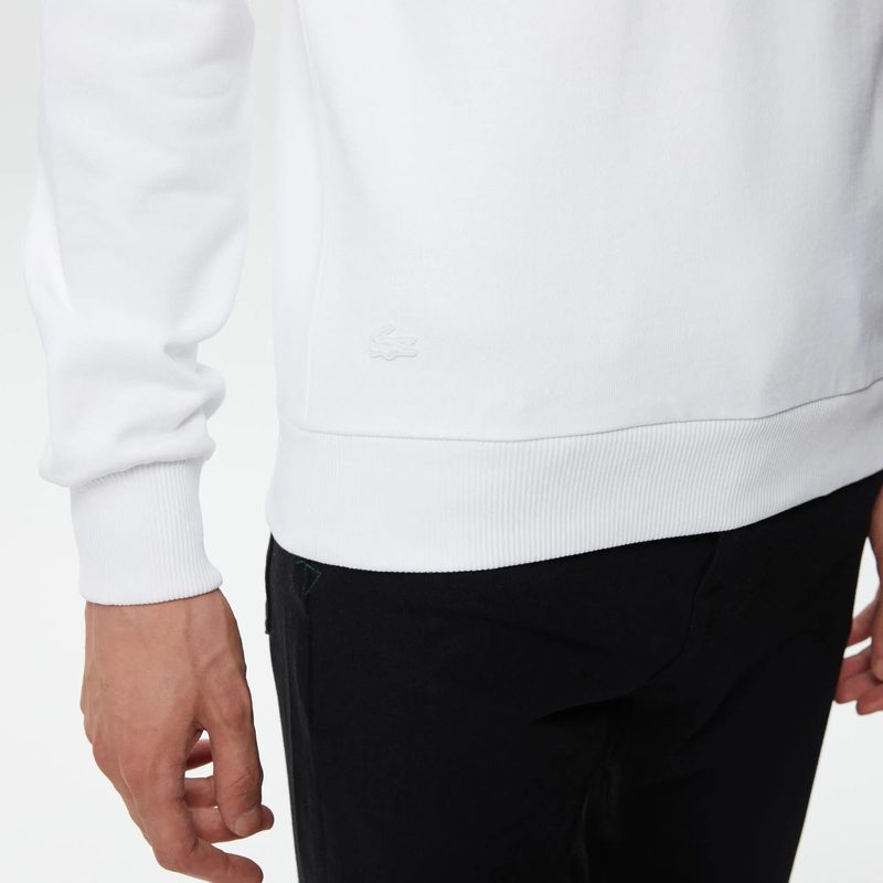 Мужской хлопковый свитшот Lacoste с круглым вырезом и принтом 5