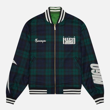 Мужская куртка бомбер Nike x NIGO Reversible Coach, цвет зелёный
