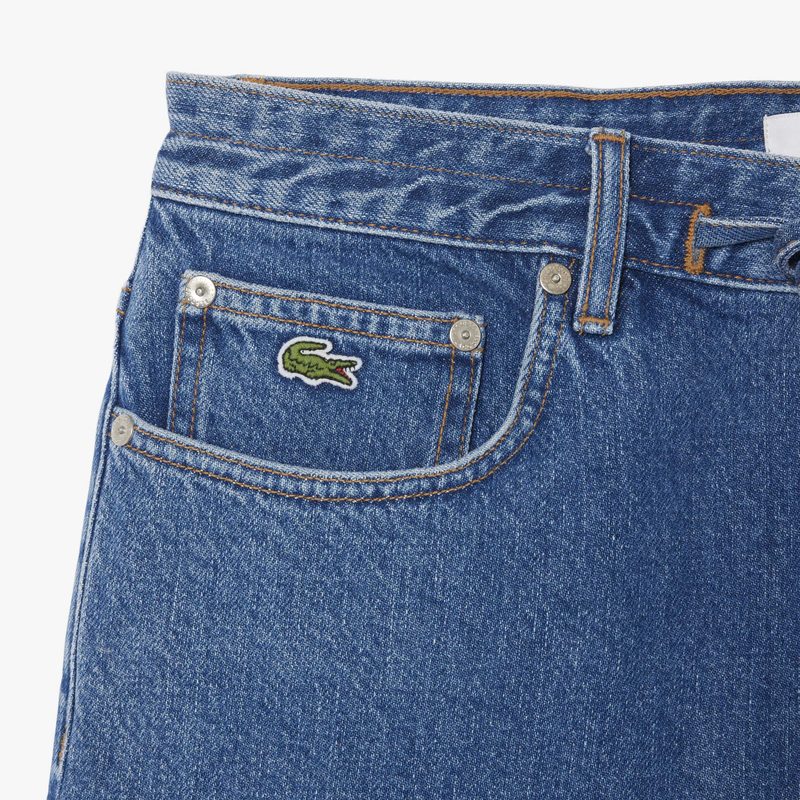 Женские джинсовые короткие шорты Lacoste 5