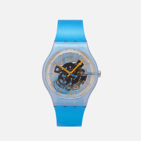 Наручные часы Swatch Shimmer Blue, цвет голубой