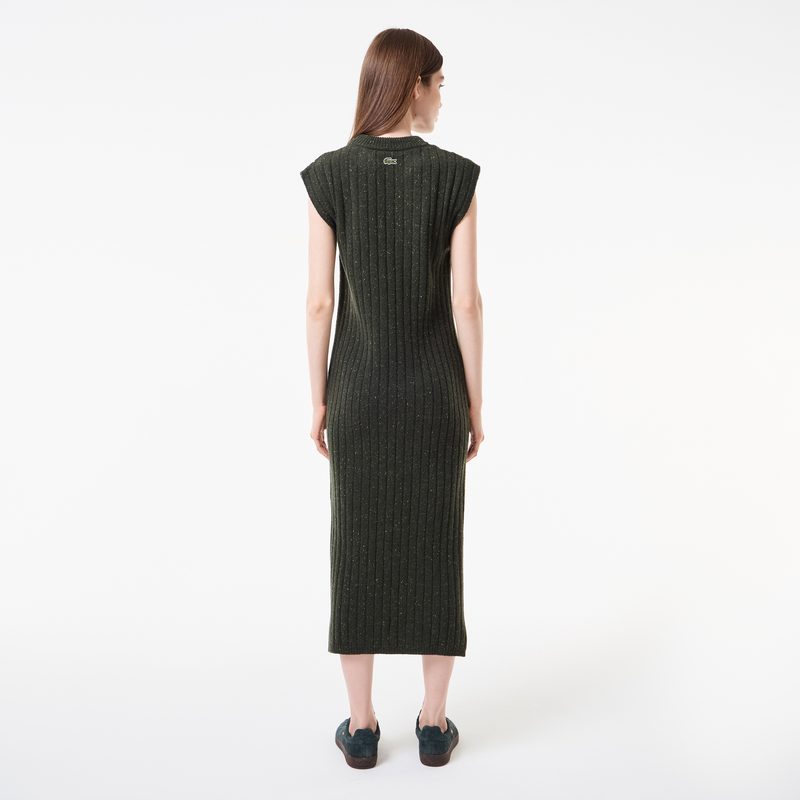 Женское обтягивающее шерстяное платье Lacoste 2