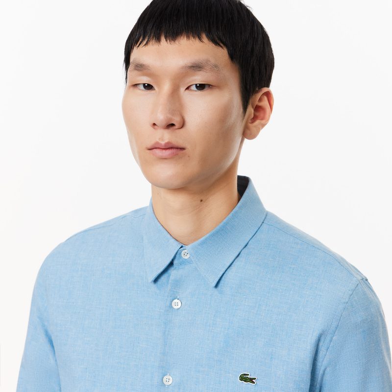 Мужская хлопковая рубашка Lacoste приталенного кроя 3