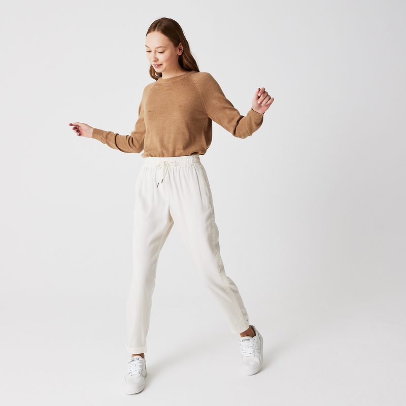 Женские брюки Lacoste с поясом на шнурке 3