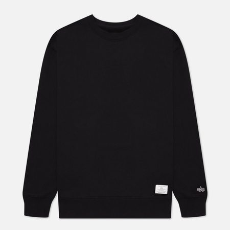 Мужская толстовка Alpha Industries Essential Crew, цвет чёрный