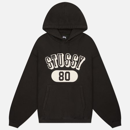 Мужская толстовка Stussy Stussy 80 Relaxed Hoodie, цвет чёрный