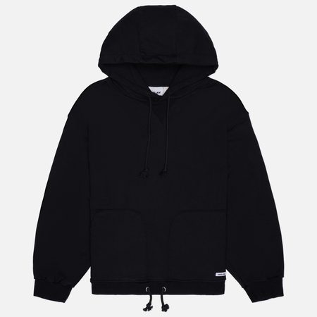 Мужская толстовка Anglan Double Valley Tuck Hoodie, цвет чёрный