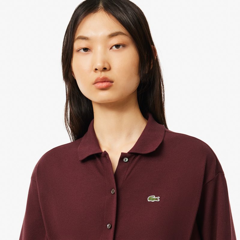 Женское платье Lacoste на пуговицах с длинным рукавом 3