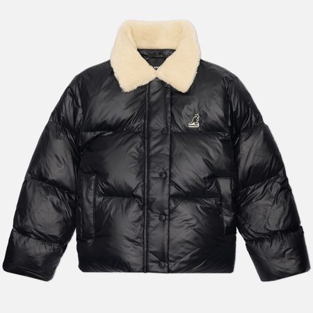 Женский пуховик Kangol Shearling Collar Down, цвет чёрный