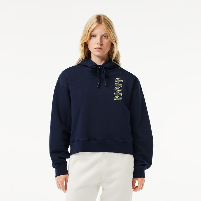 Женская толстовка Lacoste свободного кроя с капюшоном