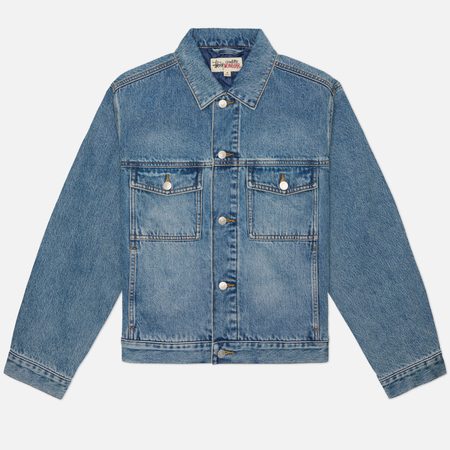 Мужская джинсовая куртка Stussy Lined Denim Trucker, цвет голубой