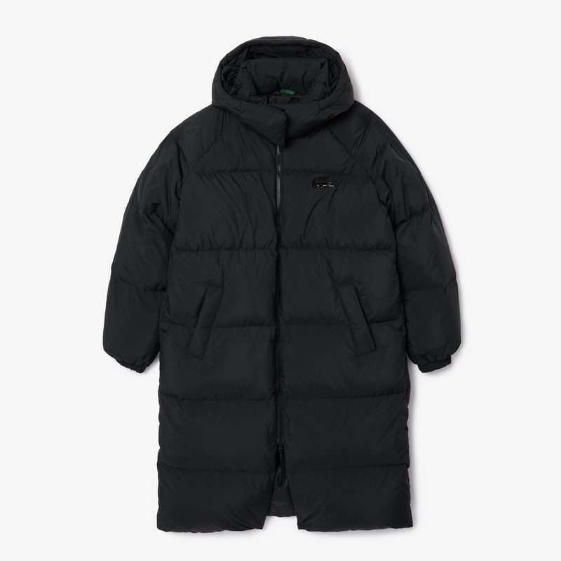 Женский длинный пуховик Lacoste с капюшоном 5