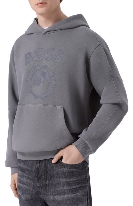 Хлопковое худи BOSS Orange 3