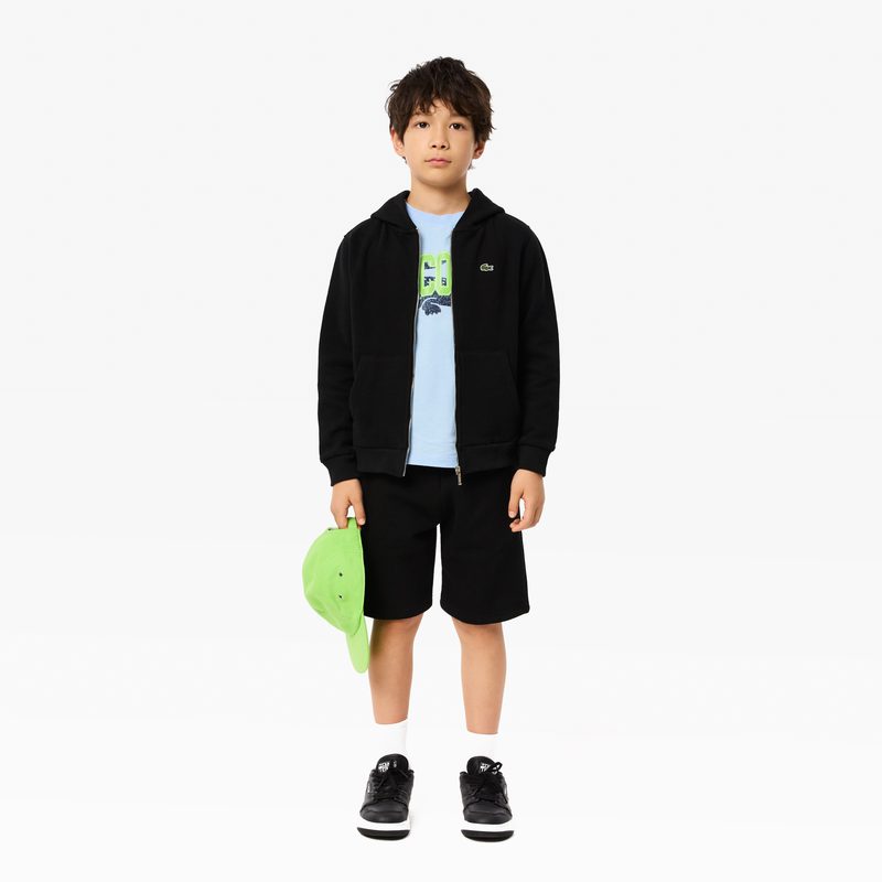 Детская флисовая толстовка Lacoste на молнии с капюшоном 4
