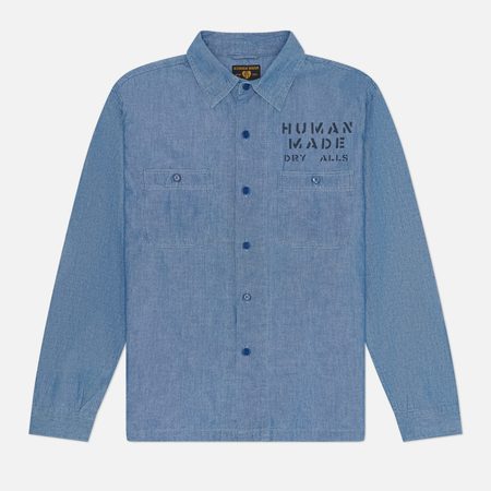 Мужская рубашка Human Made Military Chambray, цвет синий
